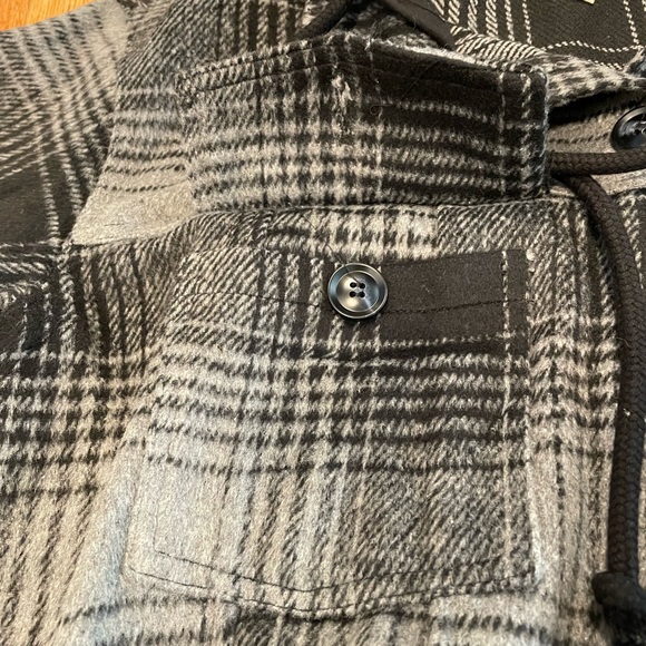 Mystree Oversized Hooded Flannel - Size S - Picture 3 of 5
